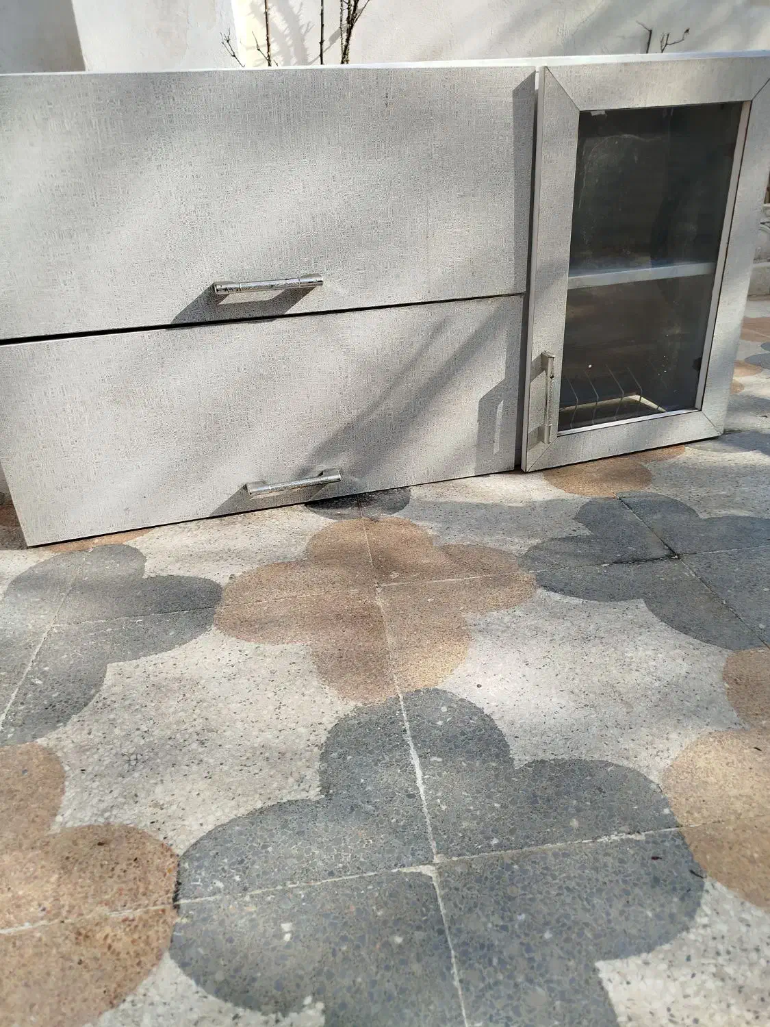 کابینت با سینگ|آب‌چکان و نظم‌دهنده ظروف|فومن, |دیوار