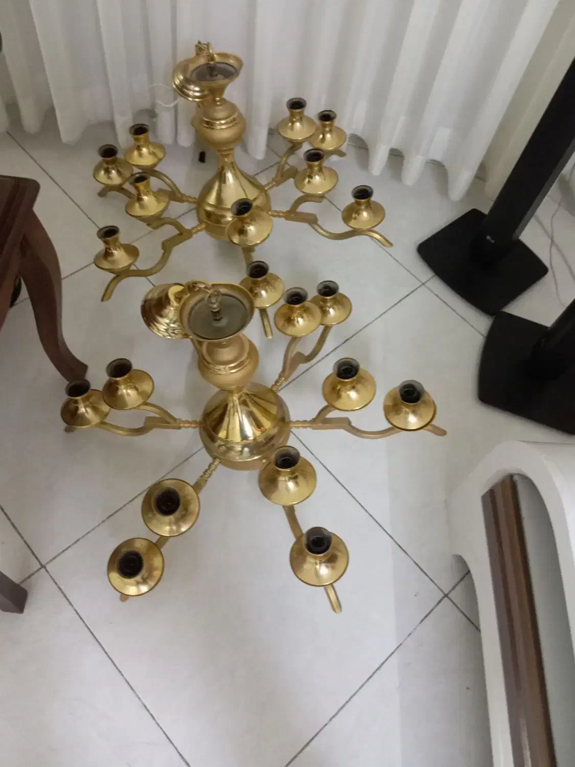 لوستر فلزی روکش طلا|لوستر و چراغ آویز|مشهد, جاهد شهر|دیوار