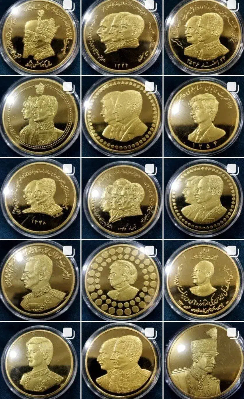 ست 24 عددی سکه یادبود پهلوی|کلکسیون سکه، تمبر، اسکناس|تهران, فلسطین (میدان انقلاب)|دیوار