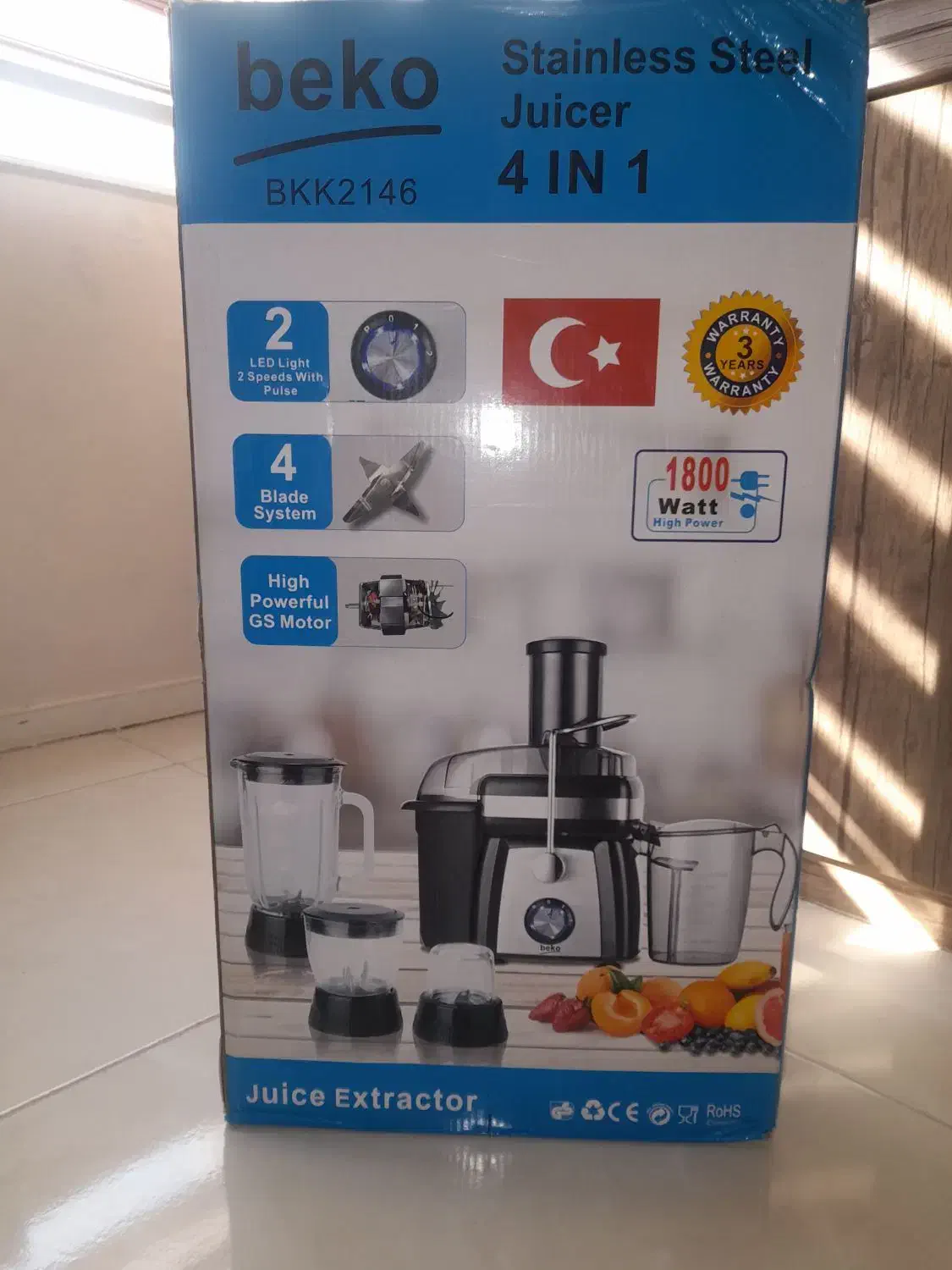 آبمیوه گیر چهار کاره برند بکو|آبمیوهگیر و آبمرکباتگیر|تبریز, |دیوار