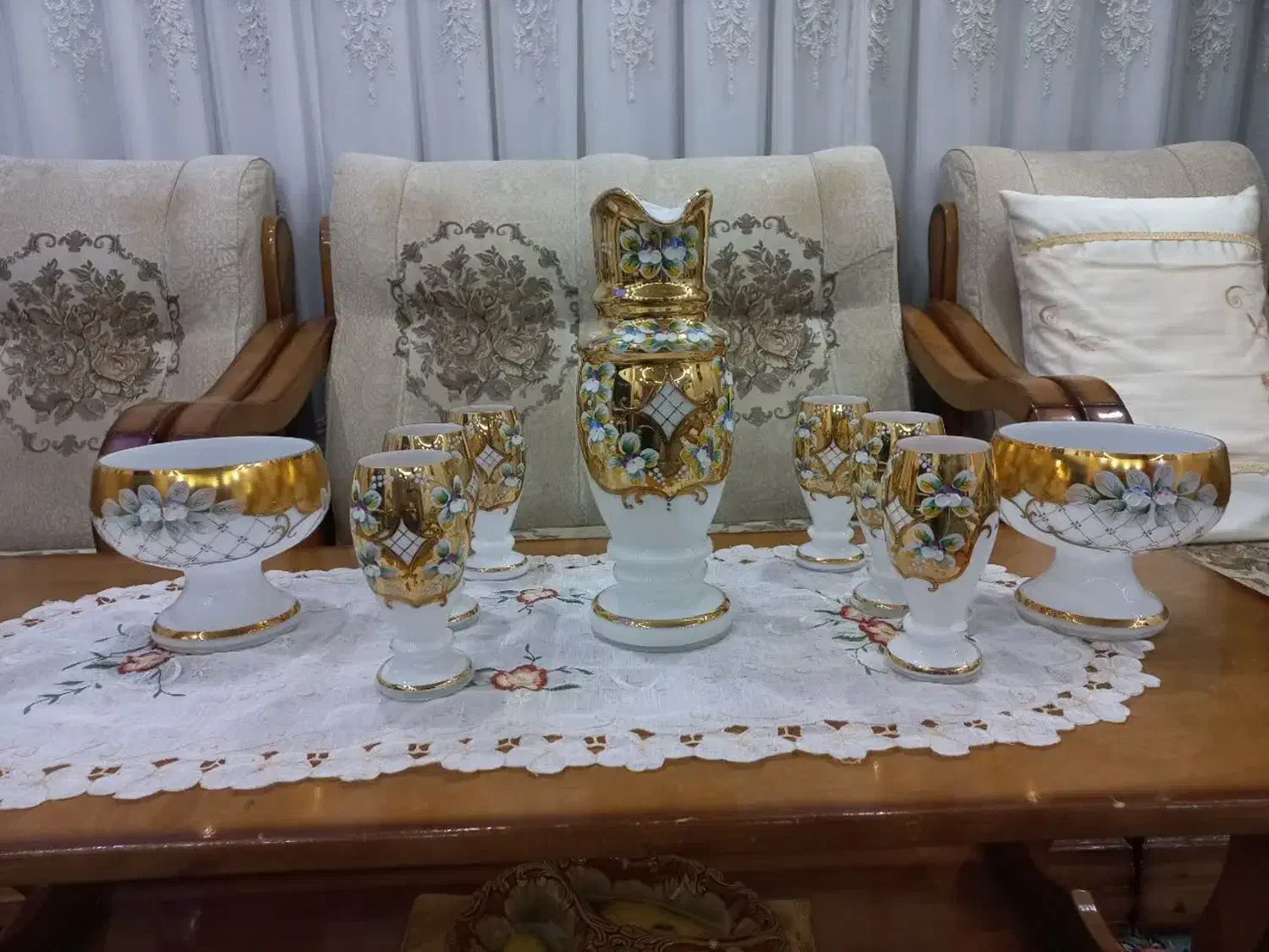 سرویس پارچ ولیوان با ۲تا شیرینی خوری اصل چک|ظروف سرو و پذیرایی|شاهینشهر, گرگاب|دیوار