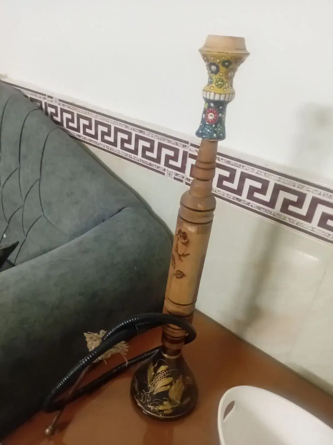 قلیون چوبی|صنایع دستی و سایر لوازم تزئینی|پاکدشت, پاکدشت (مامازند)|دیوار