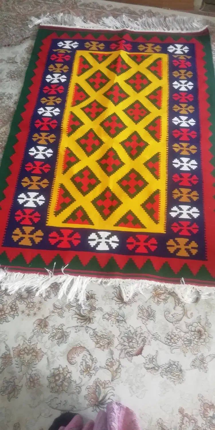 گلیم یک ذرع ونیم|گلیم، جاجیم، گبه|فیروزآباد (فارس), |دیوار