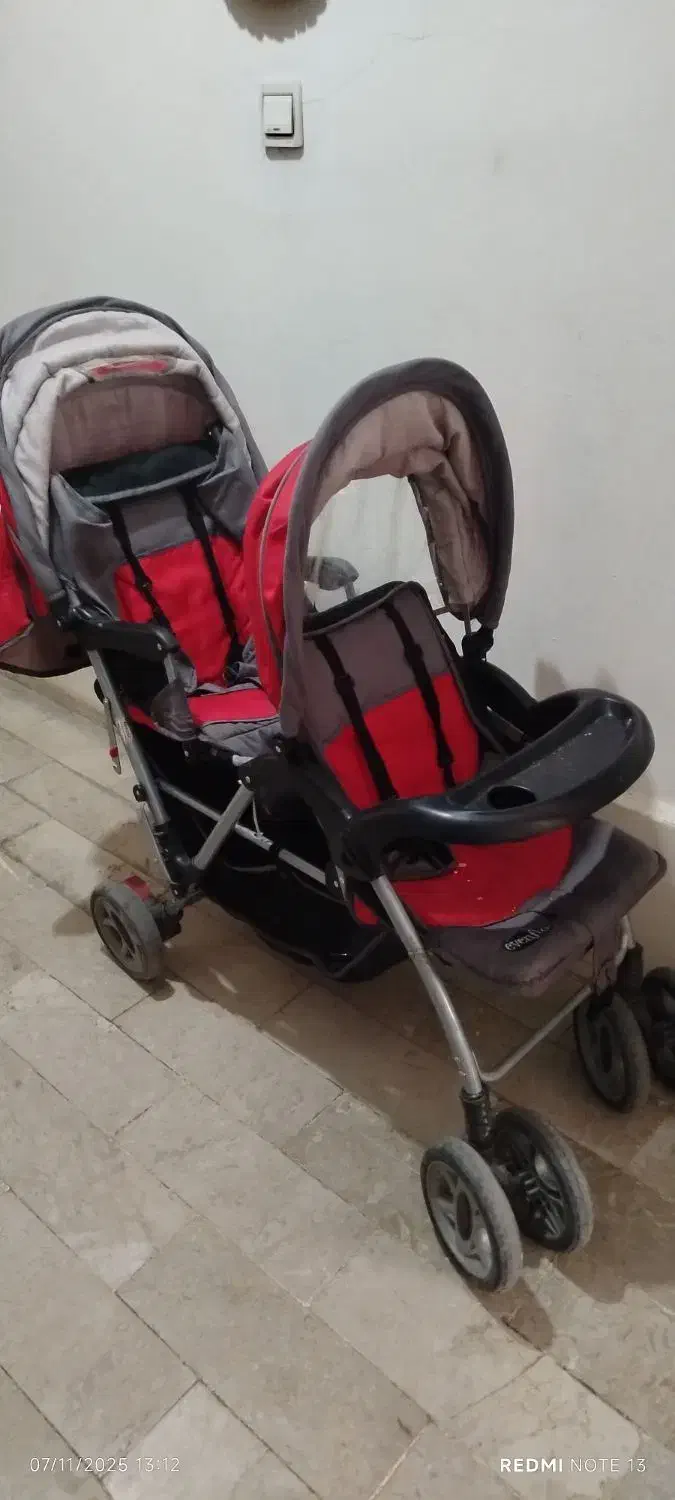 کالسکه دوقلو سالم|کالسکه و لوازم جانبی|محمدشهر, محمدشهر|دیوار