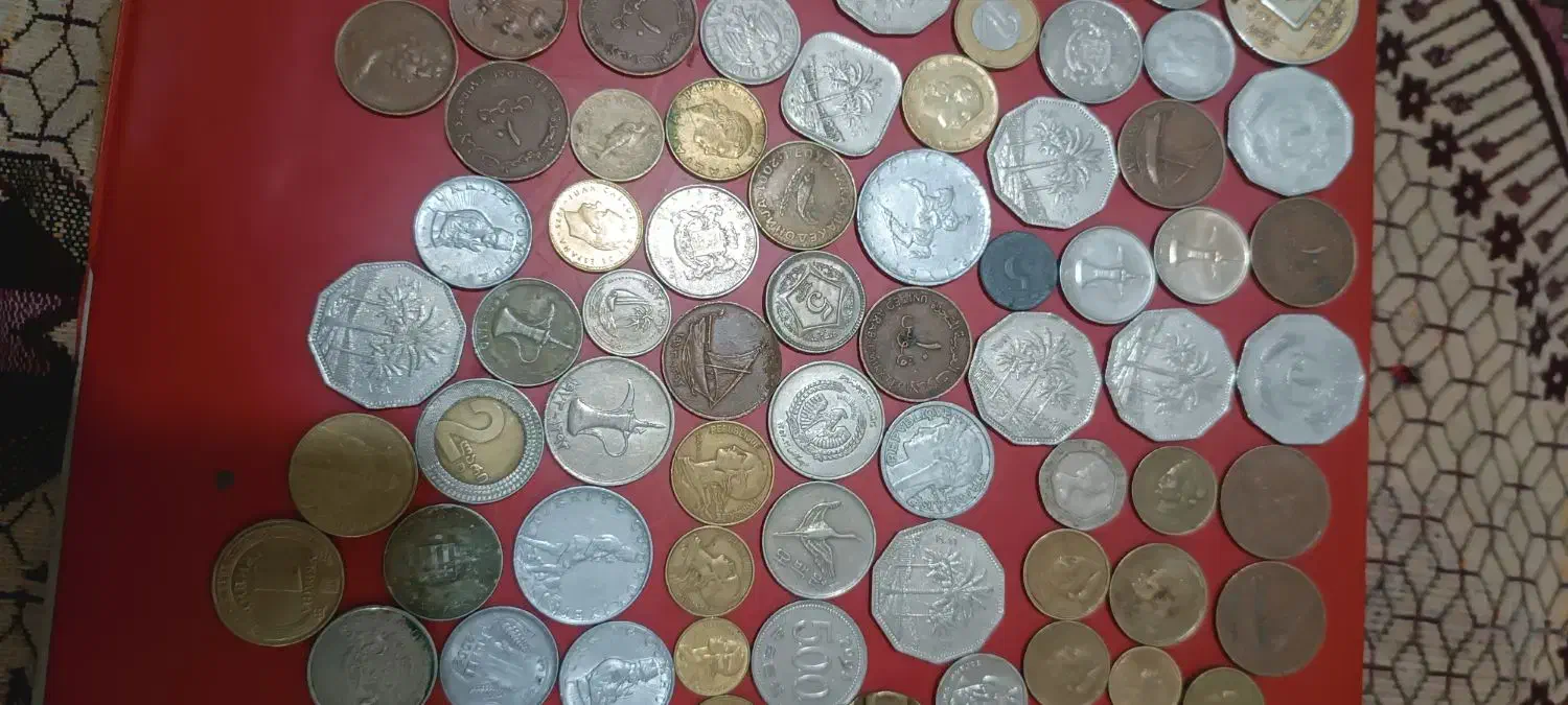 سکه های خارجی 94عدد طبق تصویر|کلکسیون سکه، تمبر، اسکناس|تبریز, |دیوار