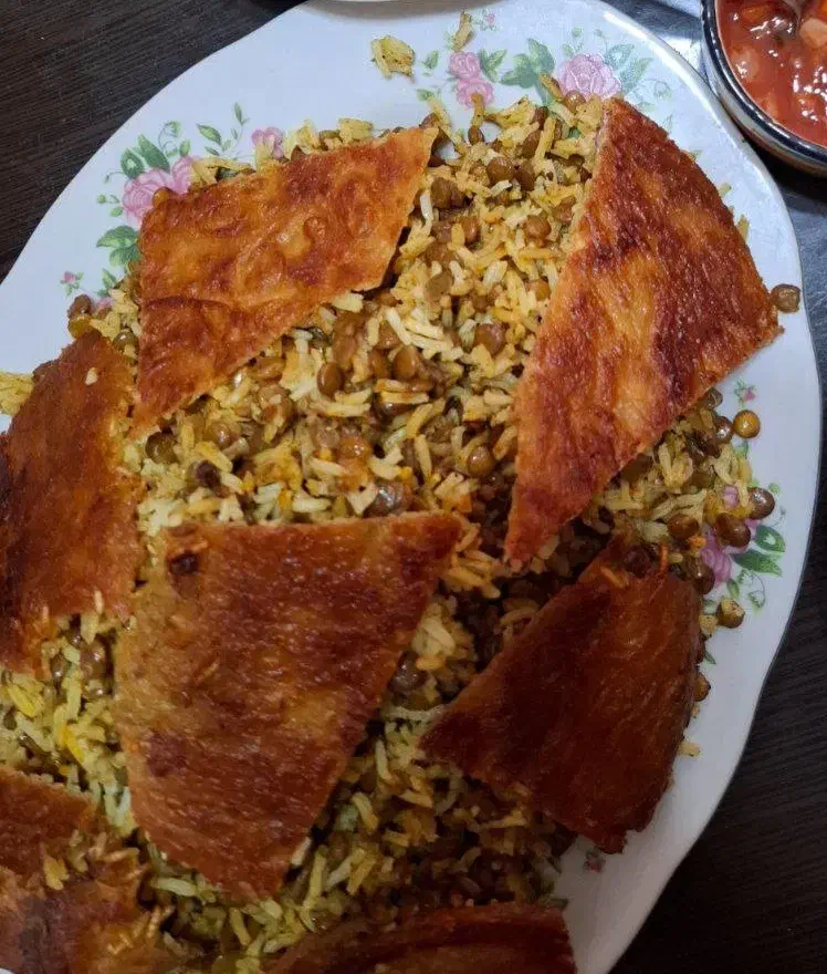 عدس پلو با کشمش و گوشت چرخ کرده|خوردنی و آشامیدنی|مشهد, تربیت (صدف)|دیوار