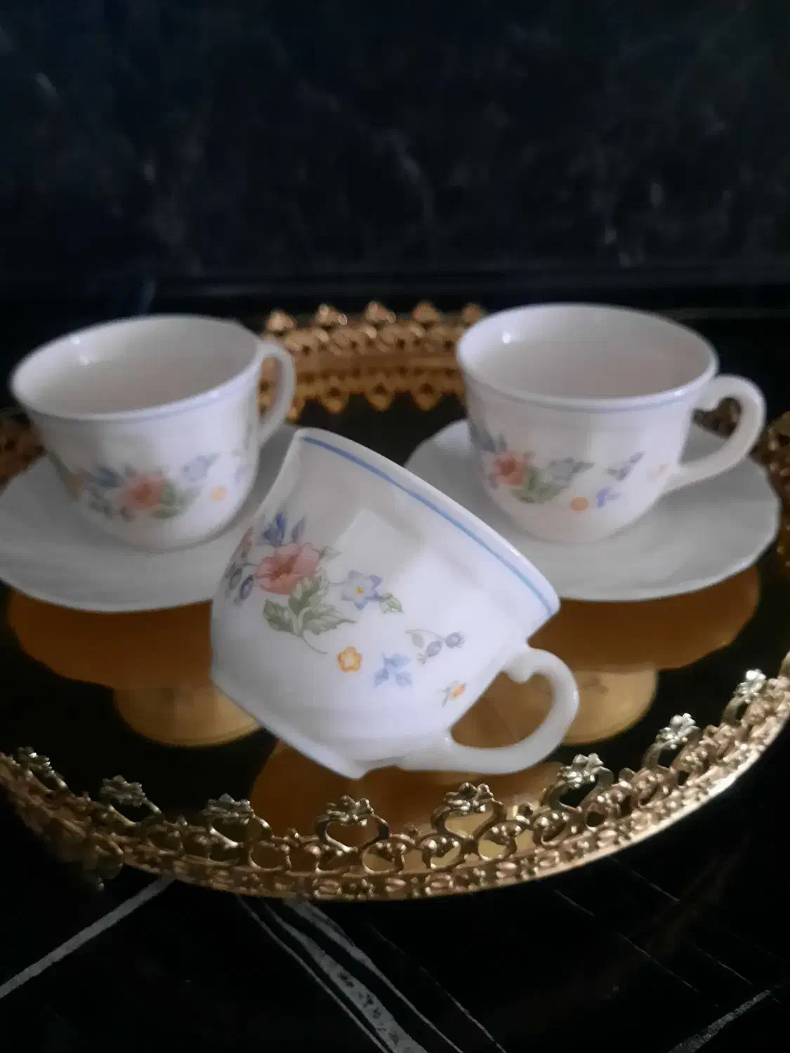 فنجون و نعلبکی اصل ارکوپال|ظروف سرو و پذیرایی|کاشمر, |دیوار