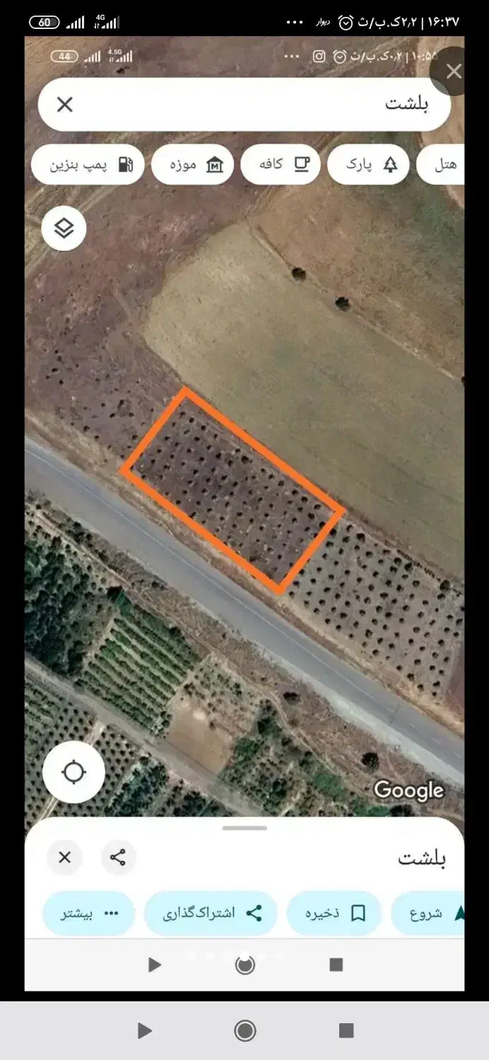 2000متر باغ بادام((معاوضه))|فروش زمین و ملک کلنگی|دینور, |دیوار