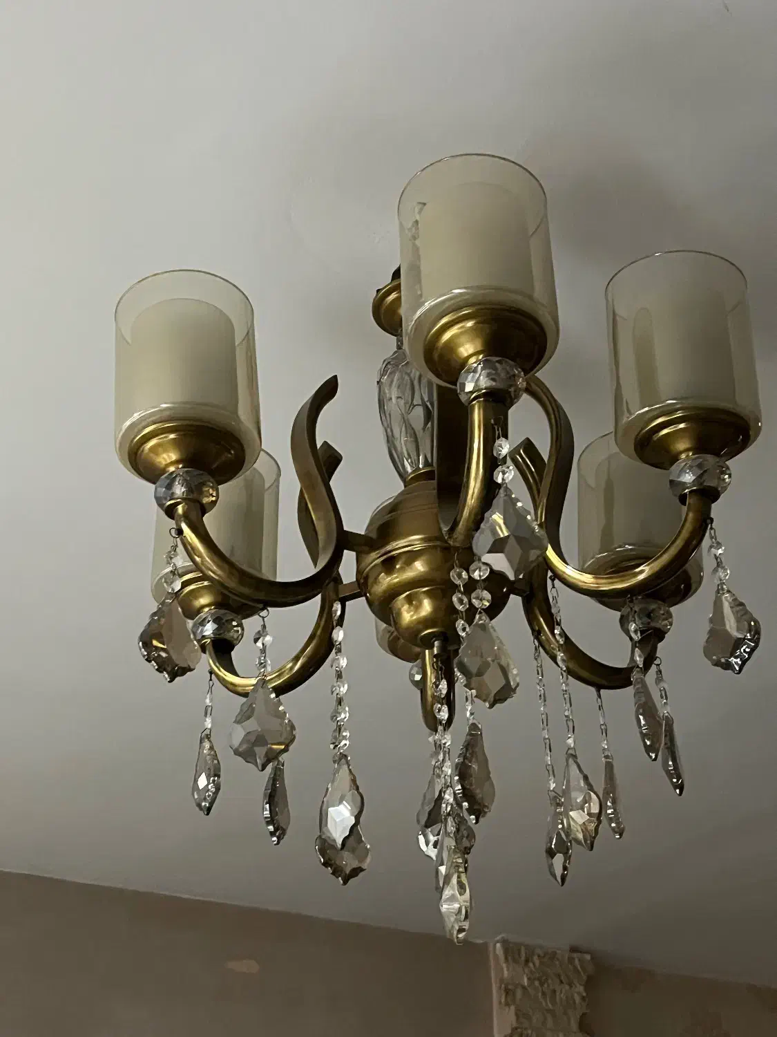 لوستر برنجی|لوستر و چراغ آویز|تهران, والفجر (افسریه)|دیوار