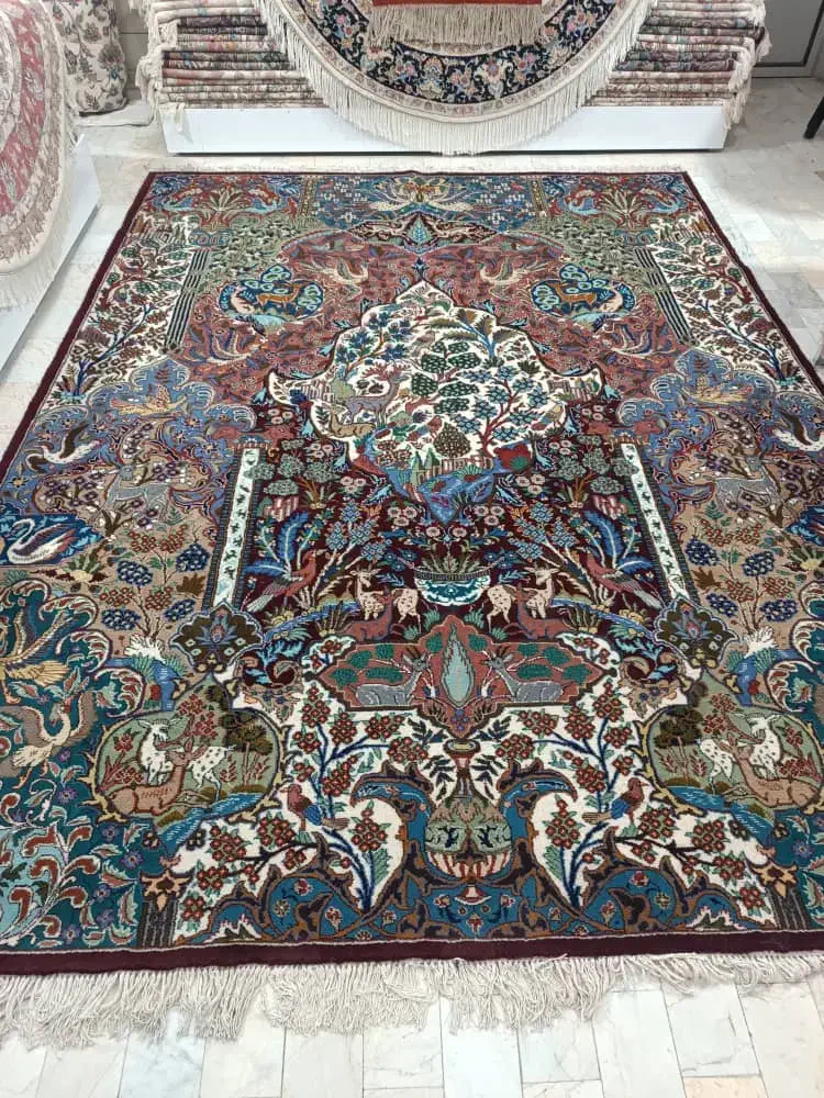 جفت 12متری طرح منظره نقشه خاصبا درود|فرش|کاشمر, |دیوار