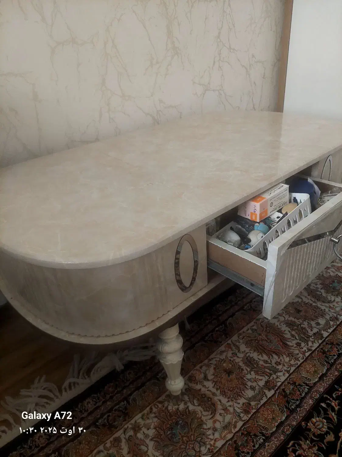 میز جلومبلی طرح سنگ مرمر|مبلمان خانگی و میز عسلی|تهران, ارامنه|دیوار