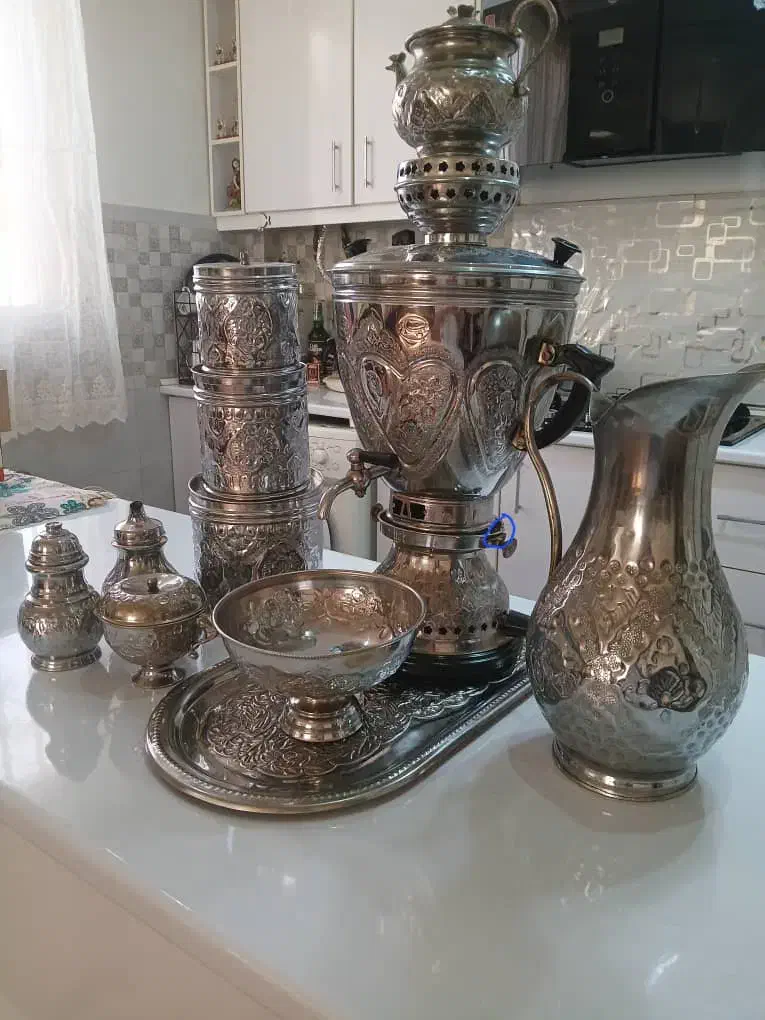 سماور کار دست قلم کاری شده اصفهان|سماور، چای‌ساز، قهوه‌ساز|رشت, کوی مهر|دیوار