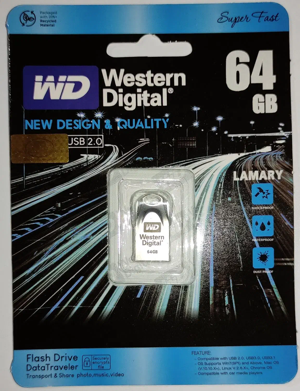 فلش ۶۴ گیگ وسترن دیجیتال|قطعات و لوازم جانبی رایانه|قم, امامزاده ابراهیم|دیوار