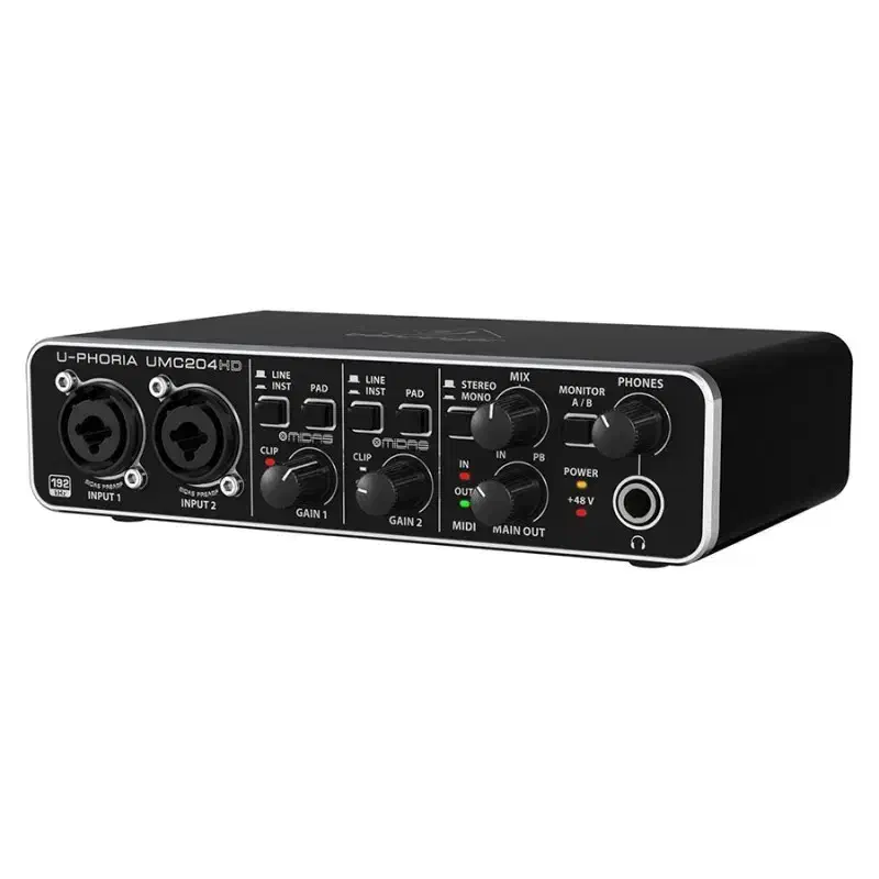 کارت صدا Behringer UMC204HD هدفون اسپیکر میکروفون|آلات موسیقی|تهران, ده‌ونک|دیوار