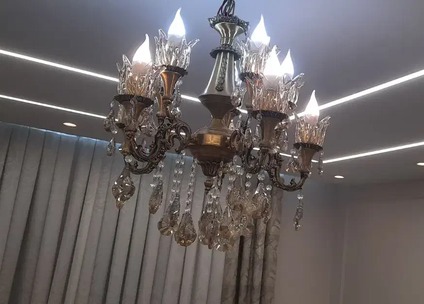 لوستر برنز ۱۰شعله|لوستر و چراغ آویز|تهران, استقلال|دیوار