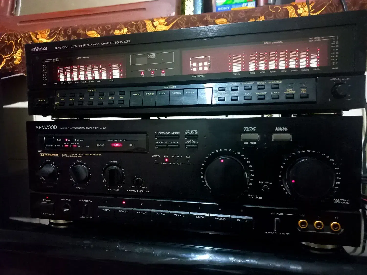 آمپ خوش صدای 5j کنوود با اکولایزر ویکتور|سیستم صوتی خانگی|اسلامشهر, شهرک مهدیه|دیوار