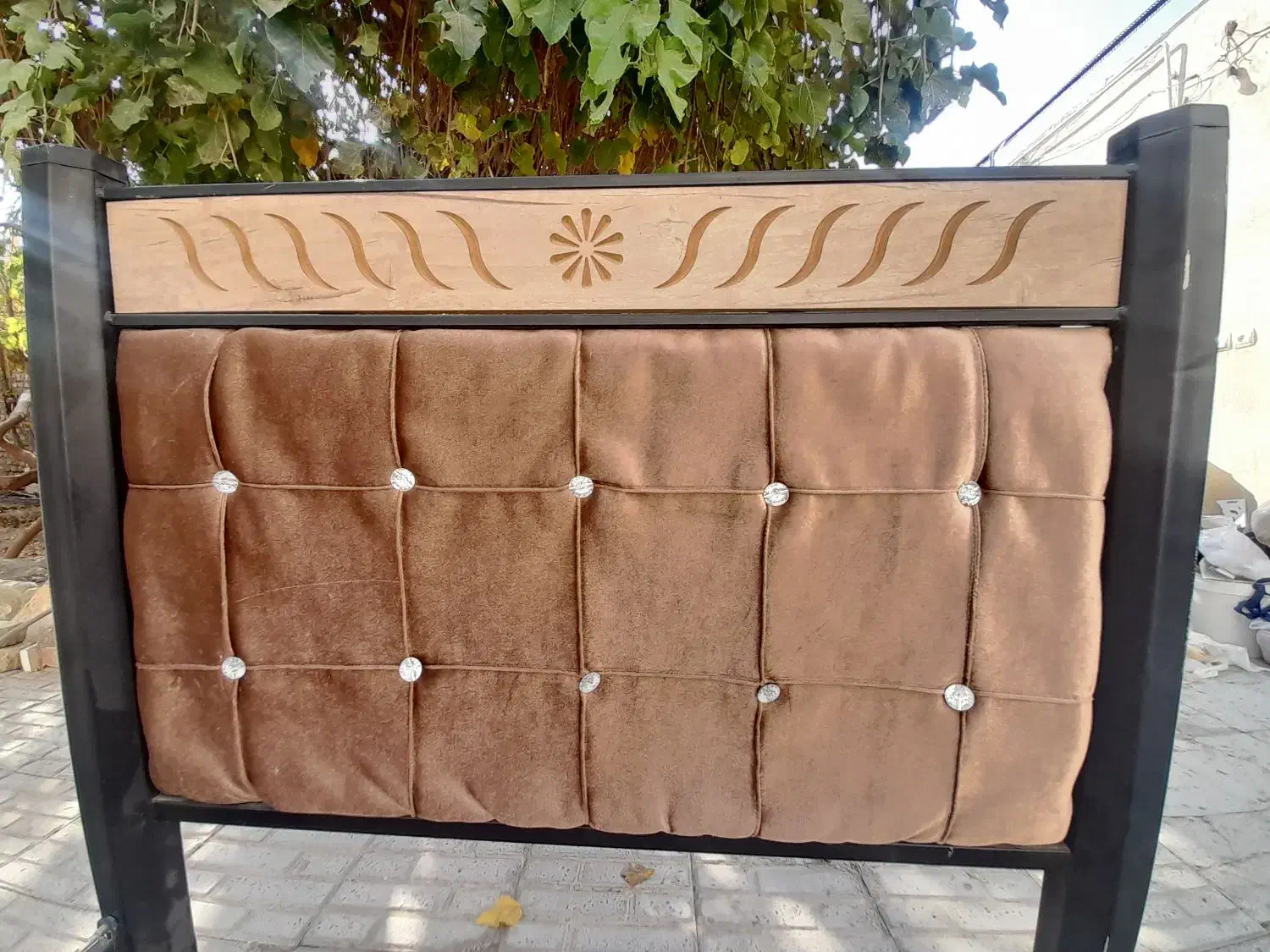 تخت خواب فلزی یک نفره با دو کشو|تخت و سرویس خواب|ماهدشت, |دیوار