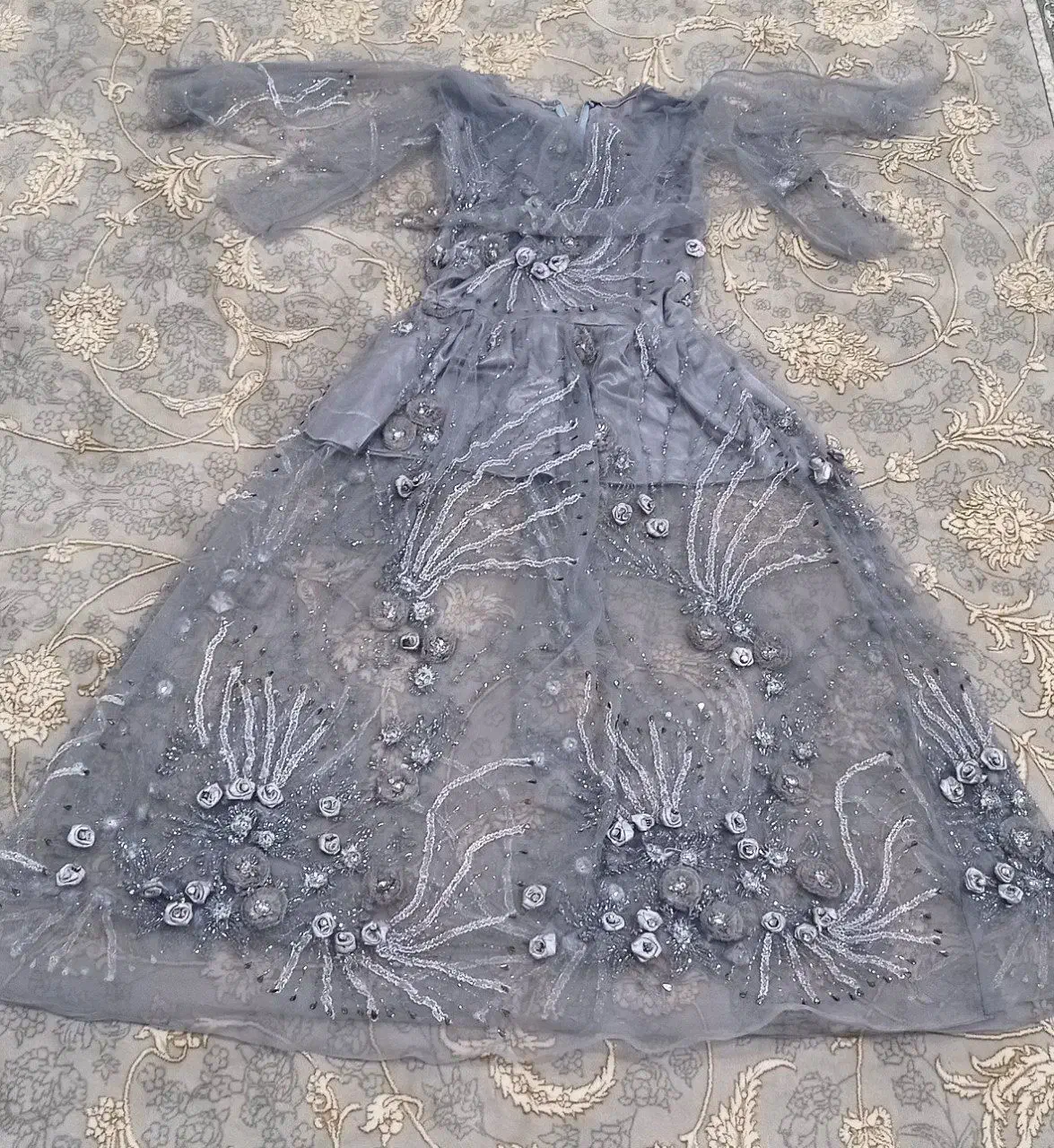 لباس کُردی سقزی تمام سنگ و ملیله|لباس|ایلام, |دیوار