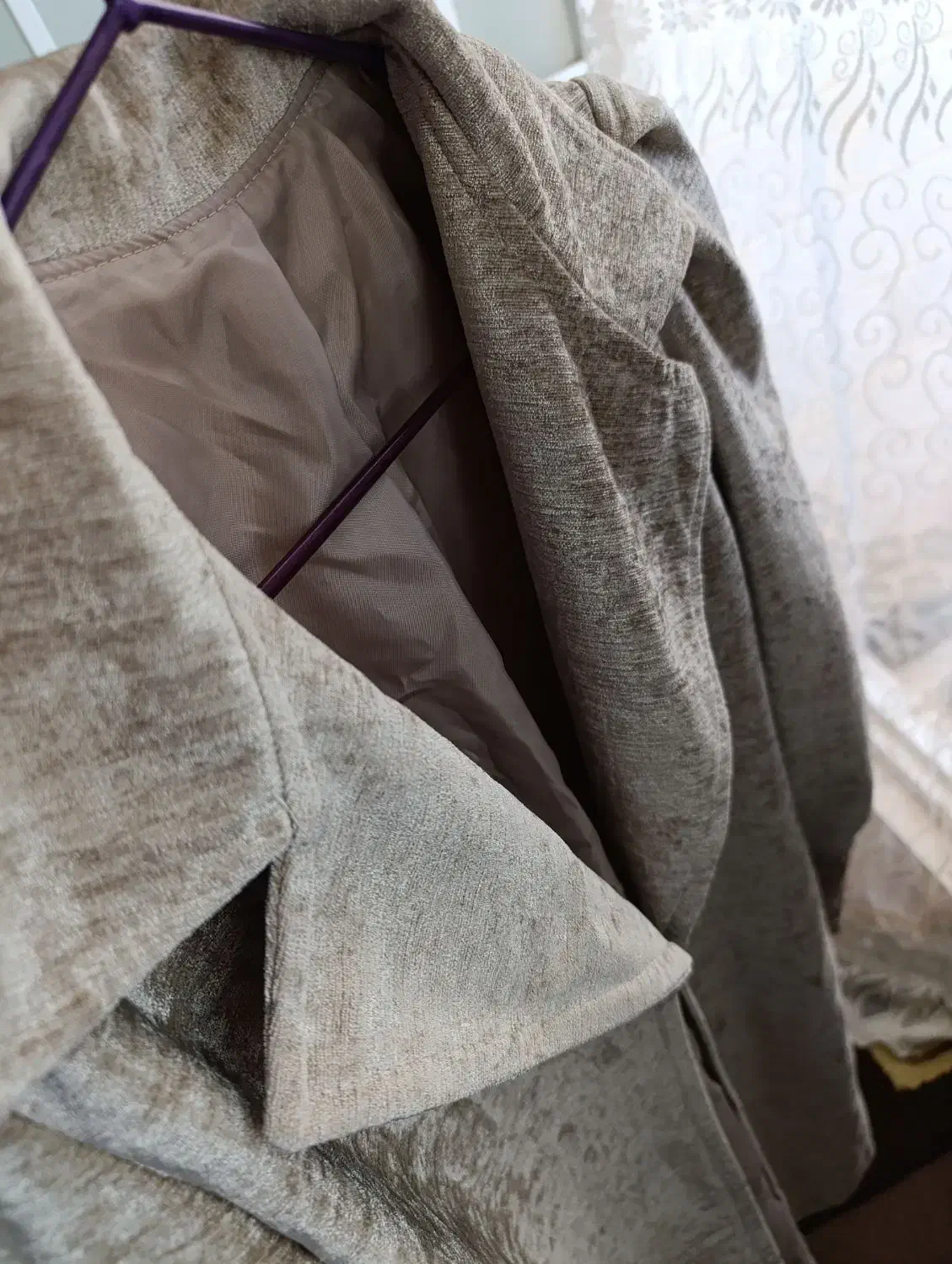 پالتو مزون دوز با شال مخملی|لباس|قم, کیوانفر|دیوار