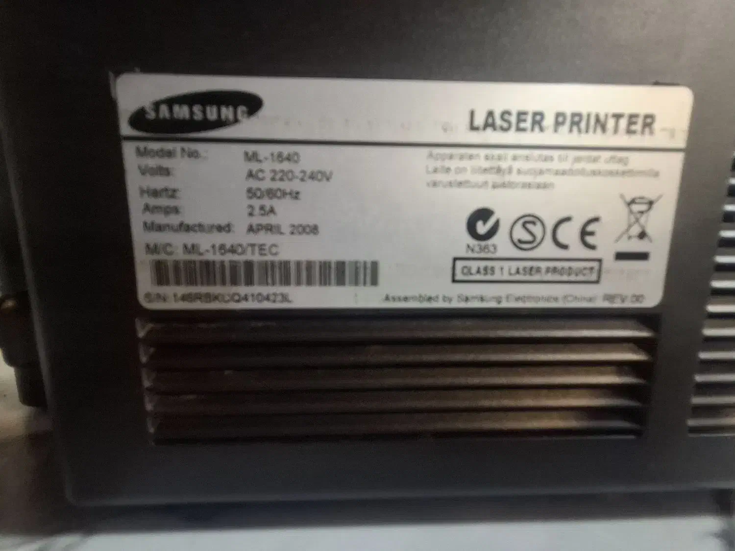 پرینتر لیزری سامسونگ ۱۶۴۰|پرینتر، اسکنر، کپی، فکس|گرمدره, |دیوار