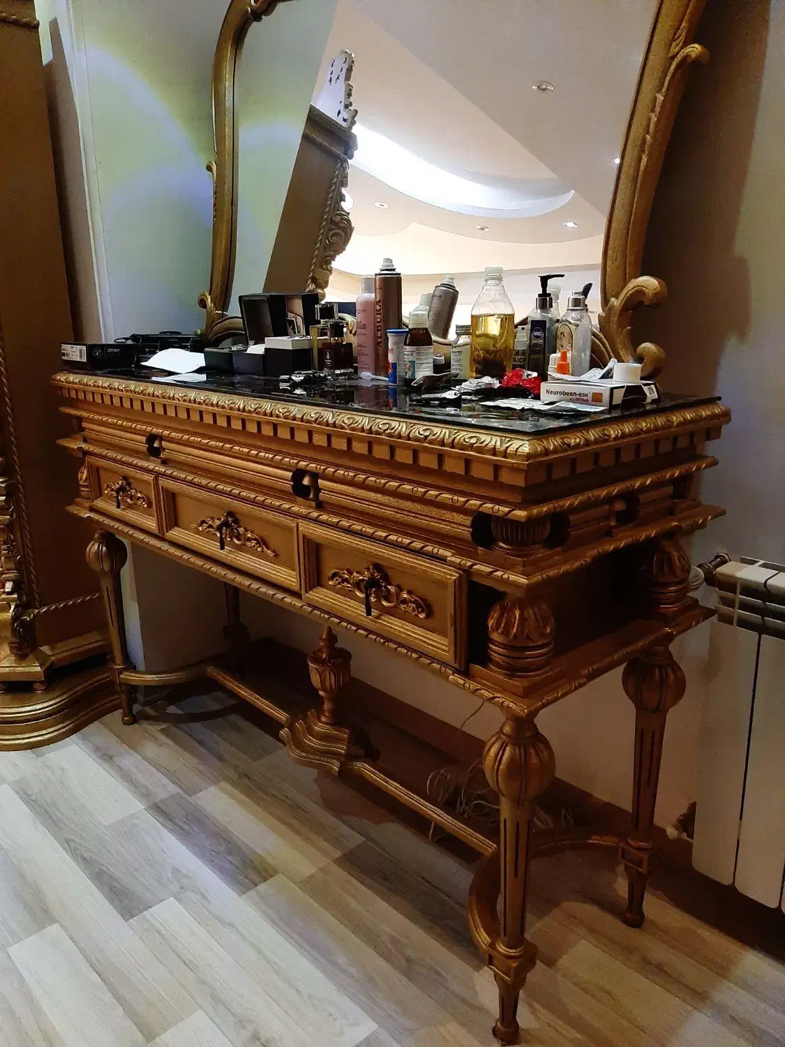 اینه و کنسول چوب راش|بوفه، ویترین، کنسول|ارومیه, |دیوار