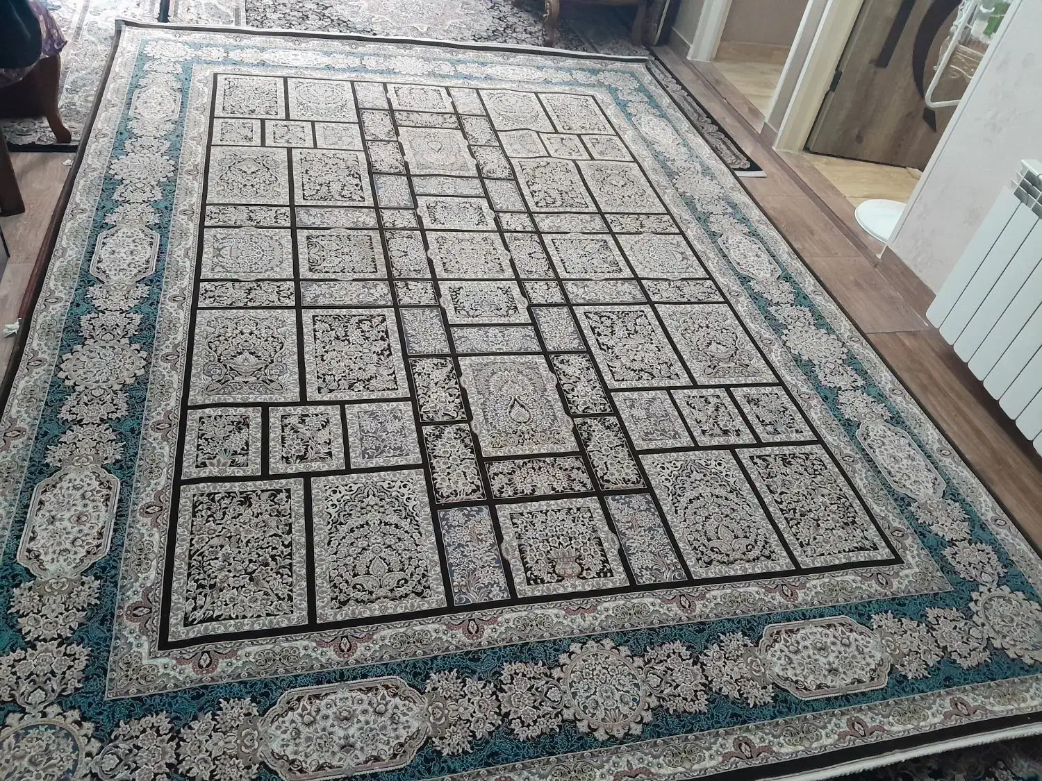 2تخته فرش 9 متری 1200شانه گل برجسته درحد اکبند|فرش|کرج, عظیمیه|دیوار