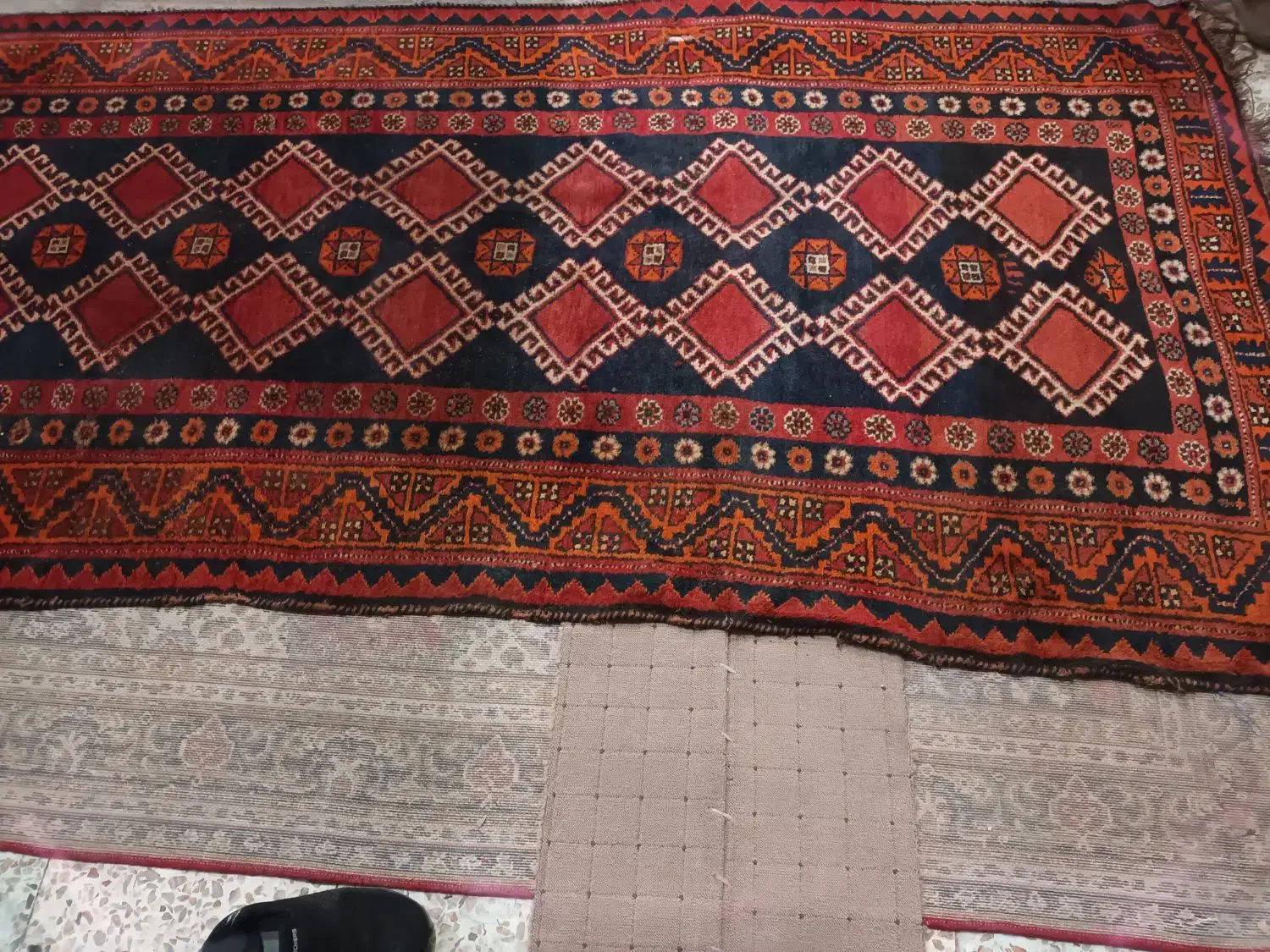 قالیچه سنتی و محلی قدیمی|گلیم، جاجیم، گبه|بهبهان, |دیوار