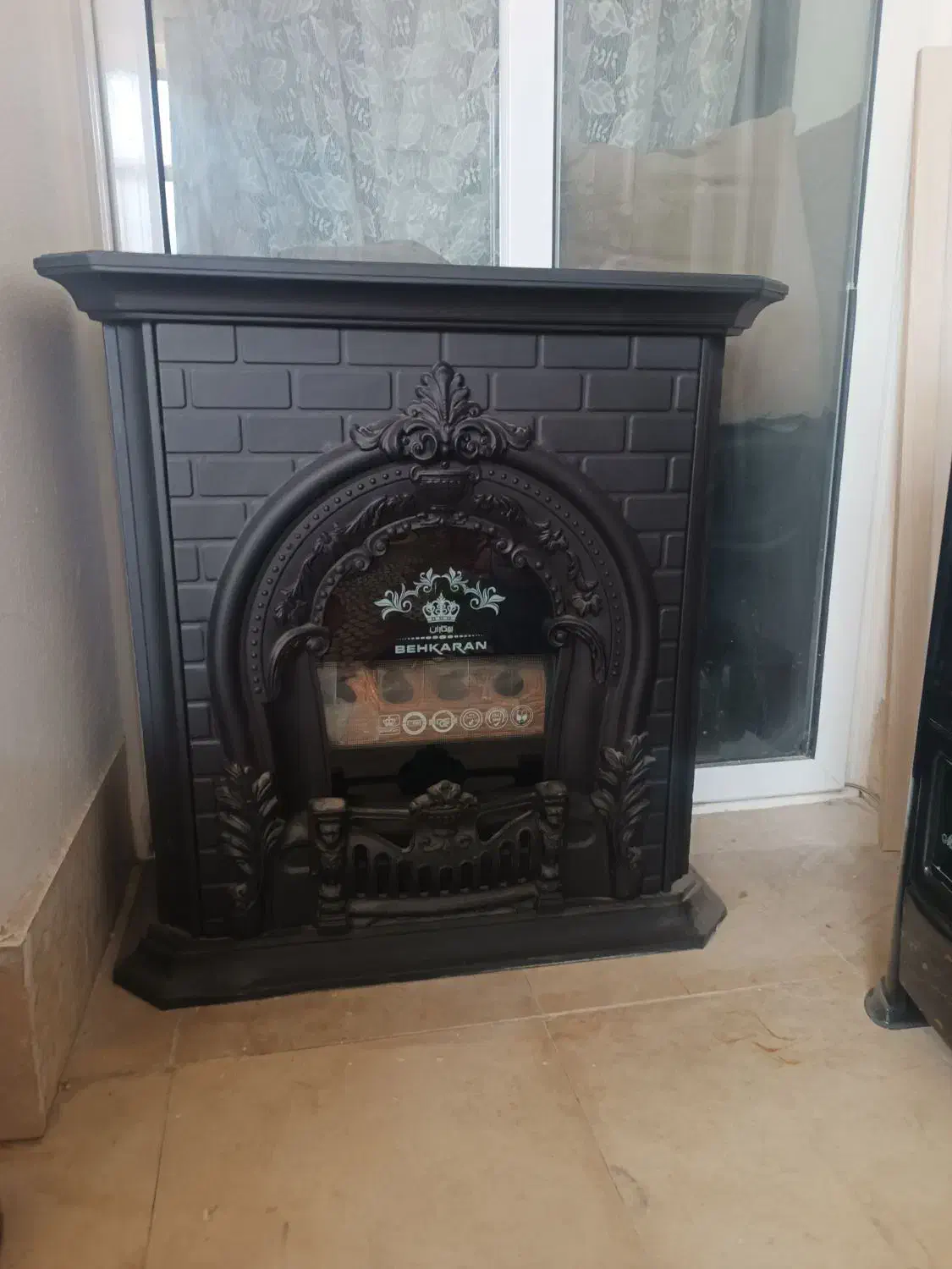 بخاری طرح شومینه نو|بخاری، هیتر، شومینه|گلبهار, شهر جدید گلبهار|دیوار