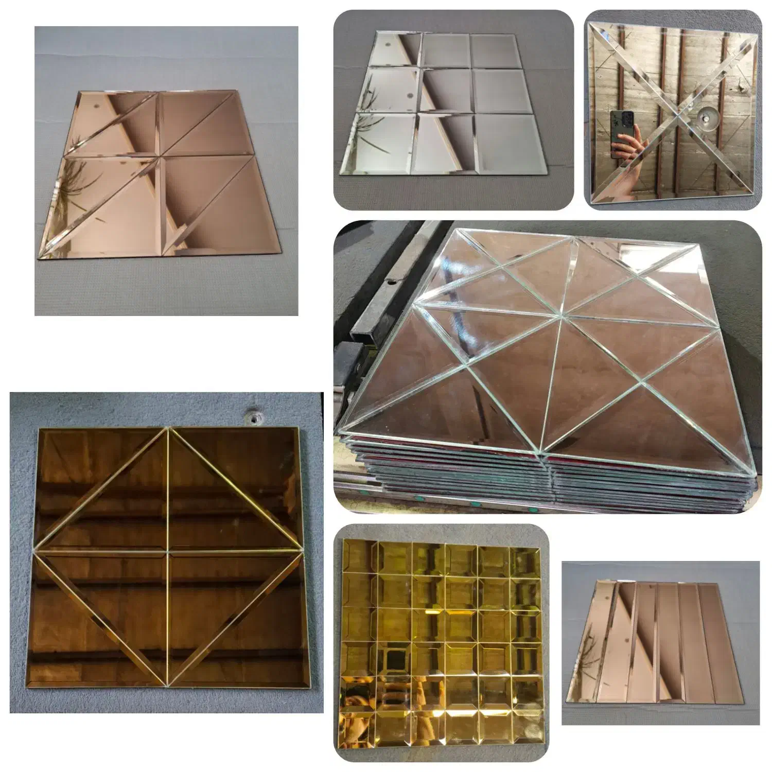 تایل آینه (آینه دکوراتیو آسان نصب)|آینه|چهاردانگه (تهران), |دیوار