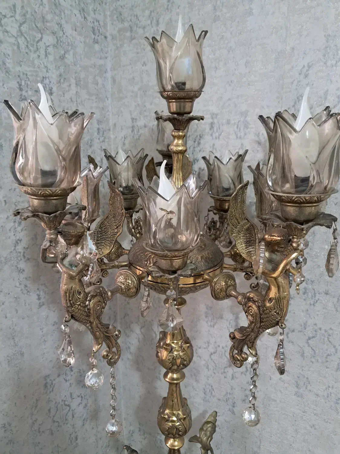 لوستر برنز|لوستر و چراغ آویز|ارومیه, |دیوار