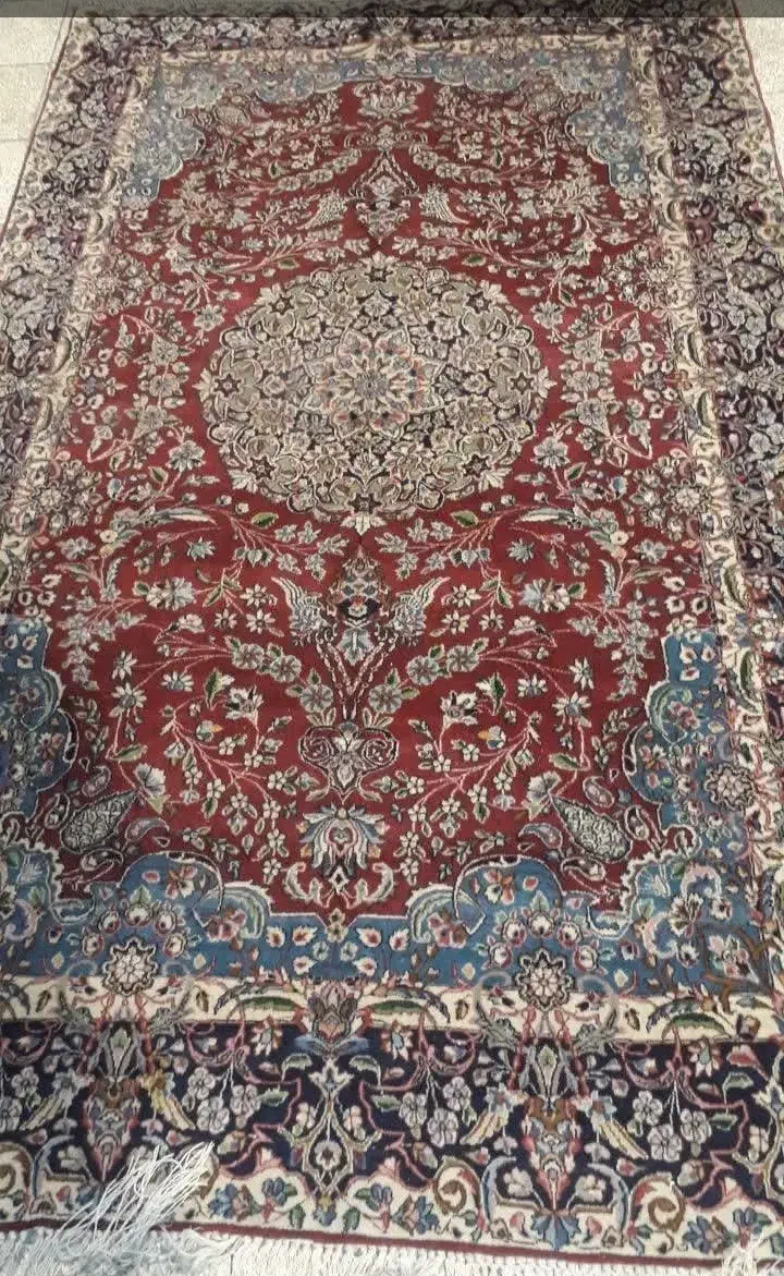 جفت فرش( پرده) کرمان اعلا ۷۰ ساله|فرش|تهران, قزل قلعه|دیوار