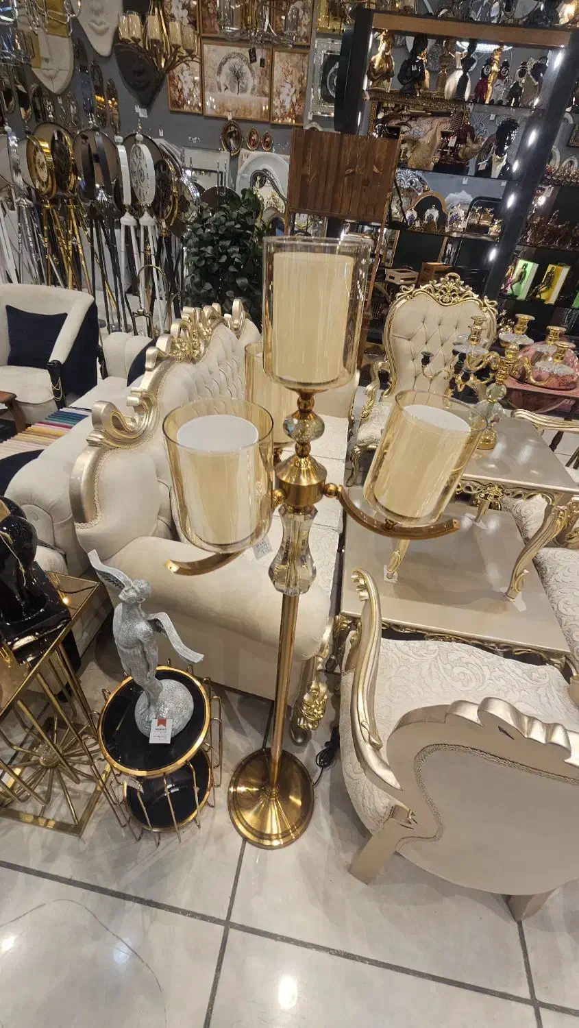 آباژور لوستر کنار سالنی 4 شعله|چراغ خواب و آباژور|مشهد, توس (بلوار توس)|دیوار