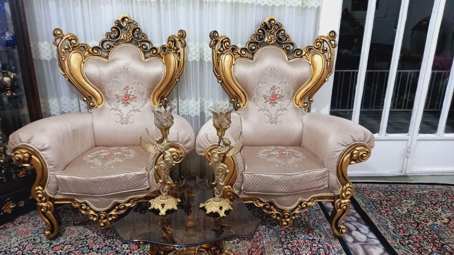 مبلمان استیل سلطنتی ۹نفره*میز غذاخوری۶نفره*|مبلمان خانگی و میز عسلی|بروجرد, |دیوار