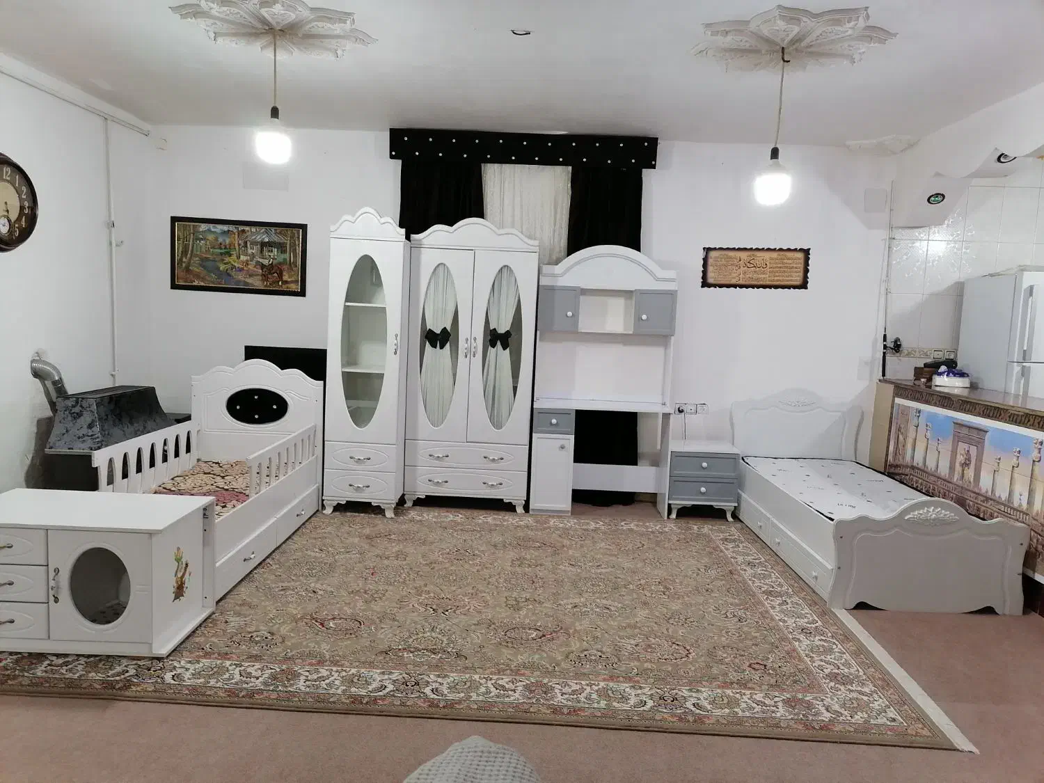 ست کامل سرویس خواب نوجوان|تخت و سرویس خواب|یاسوج, |دیوار