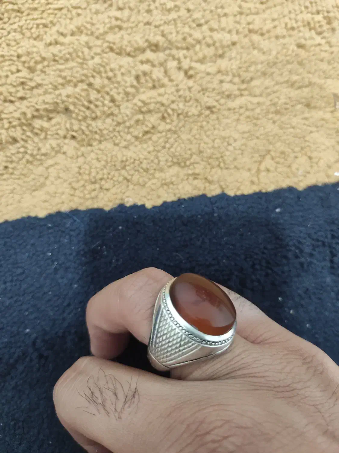 انگشتر عقیق یمنی مصور فوق کلکسیون|جواهرات|بندرعباس, |دیوار