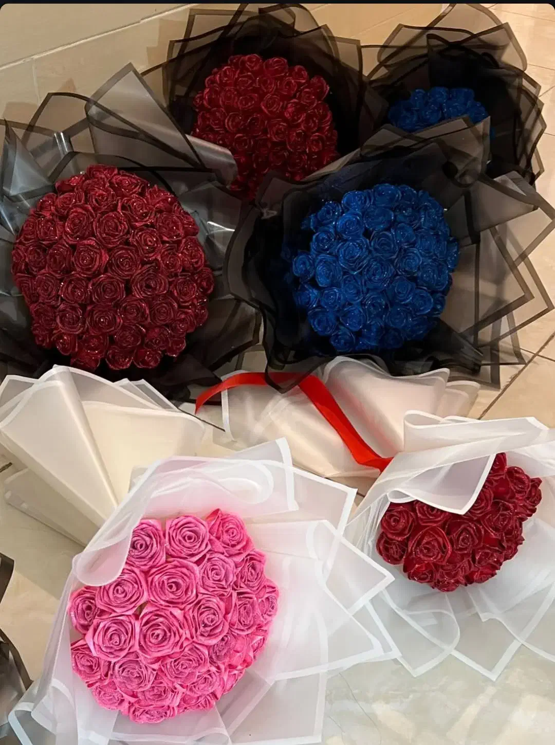 فروش انواع گل رز روبانی|گل مصنوعی|شاهینشهر, ۹ دی|دیوار