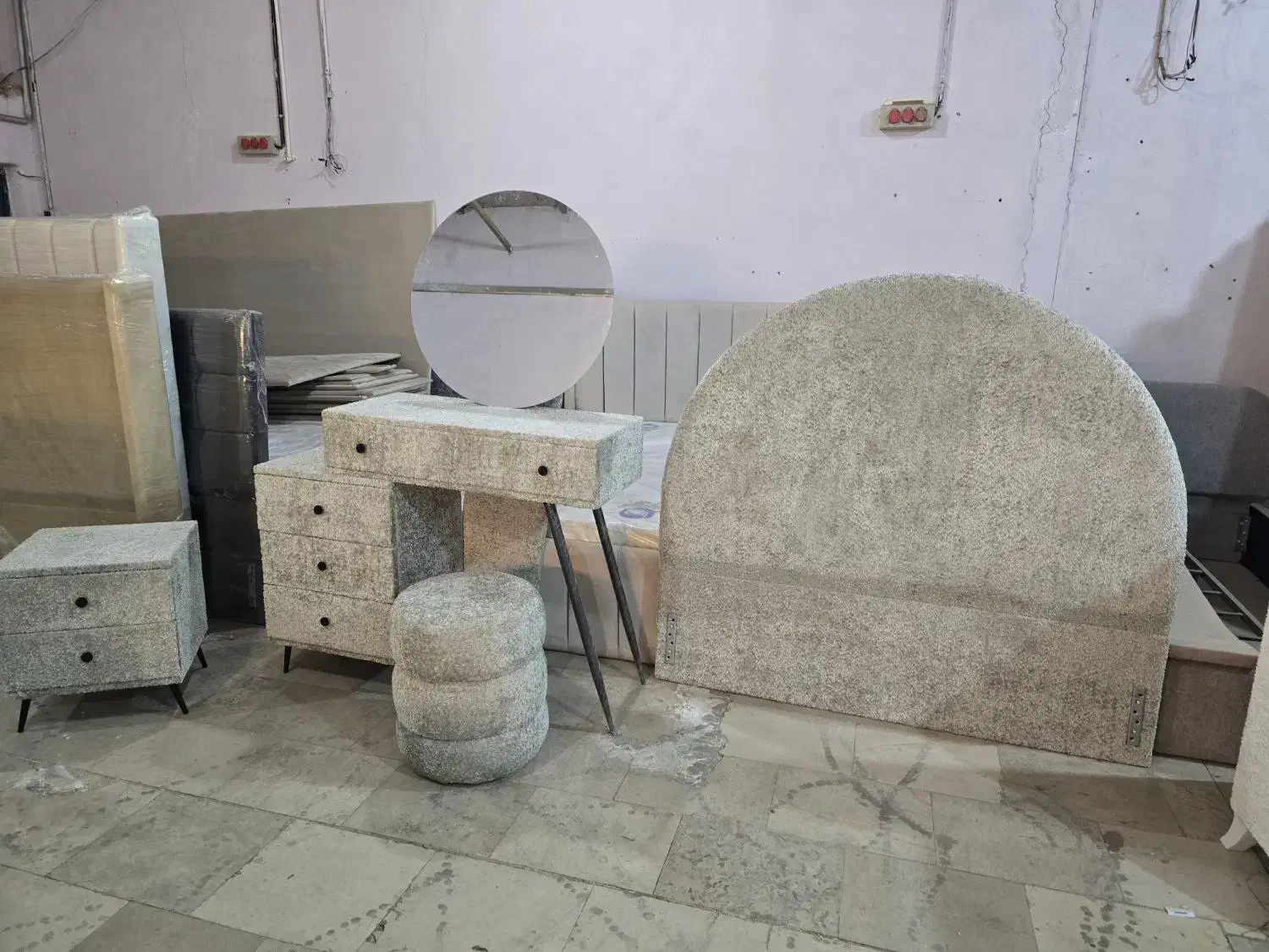 سرویس خواب پارچه‌ای تک و دونفره|تخت و سرویس خواب|تهران, شهرک شریفی|دیوار