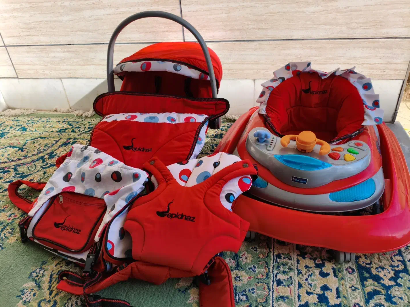 ست روروک و کریر سیسمونی نوزاد|اسباب و اثاث بچه|گنبد کاووس, |دیوار