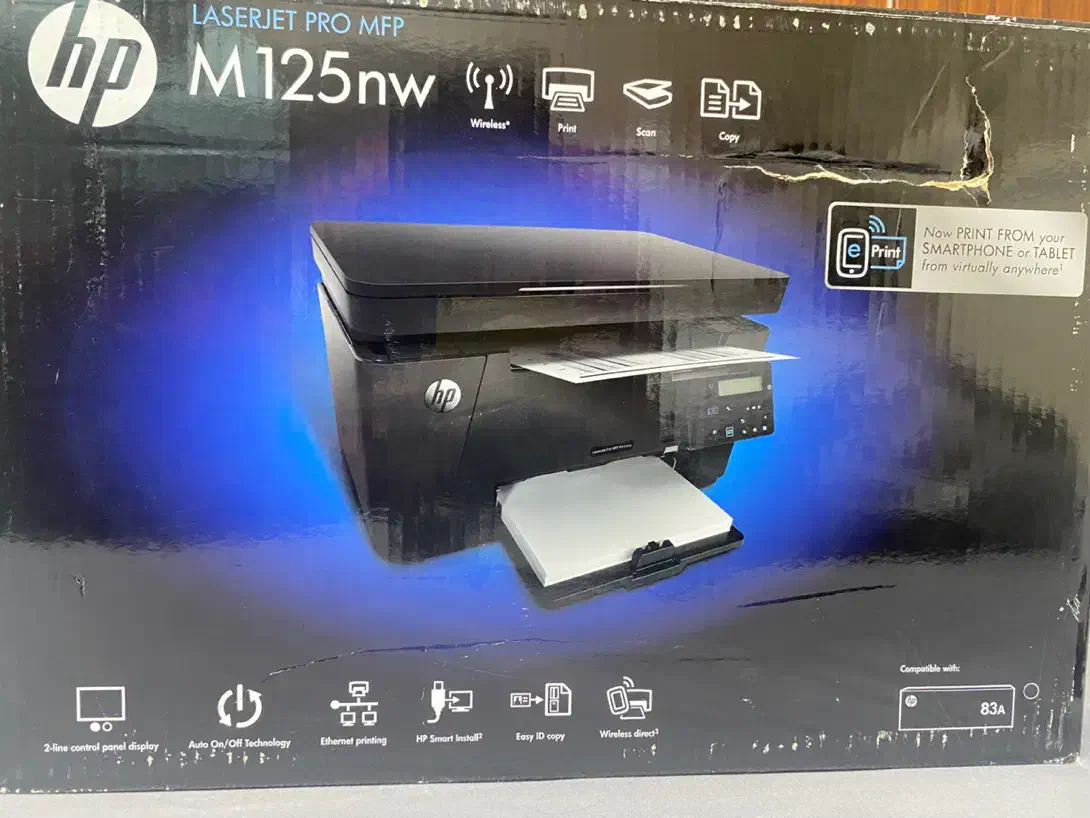 پرینتر HP M125nw (سه کاره)|پرینتر، اسکنر، کپی، فکس|اهواز, کیانپارس |دیوار