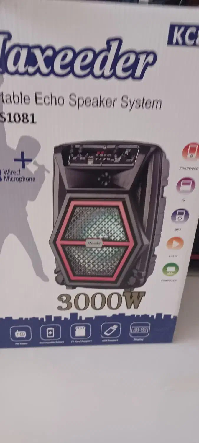 اسپیکر شارژی رم بلوتوث فلش رادیو میکروفن دار|پخشکننده همراه|فردیس, فردیس|دیوار