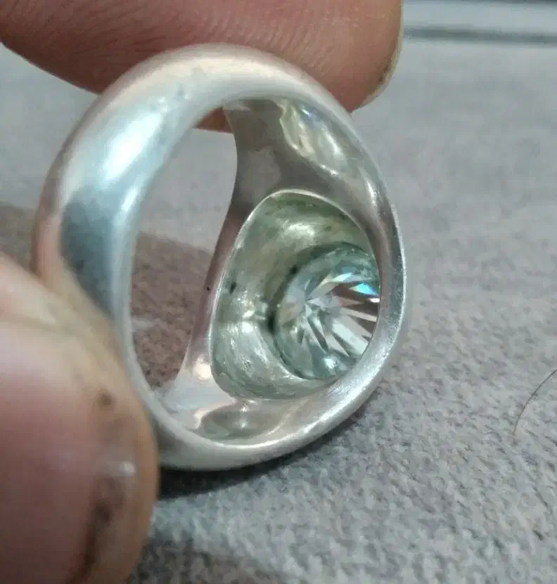 انگشترنقره پنبه ای موزانایت|جواهرات|کرج, خرمدشت|دیوار