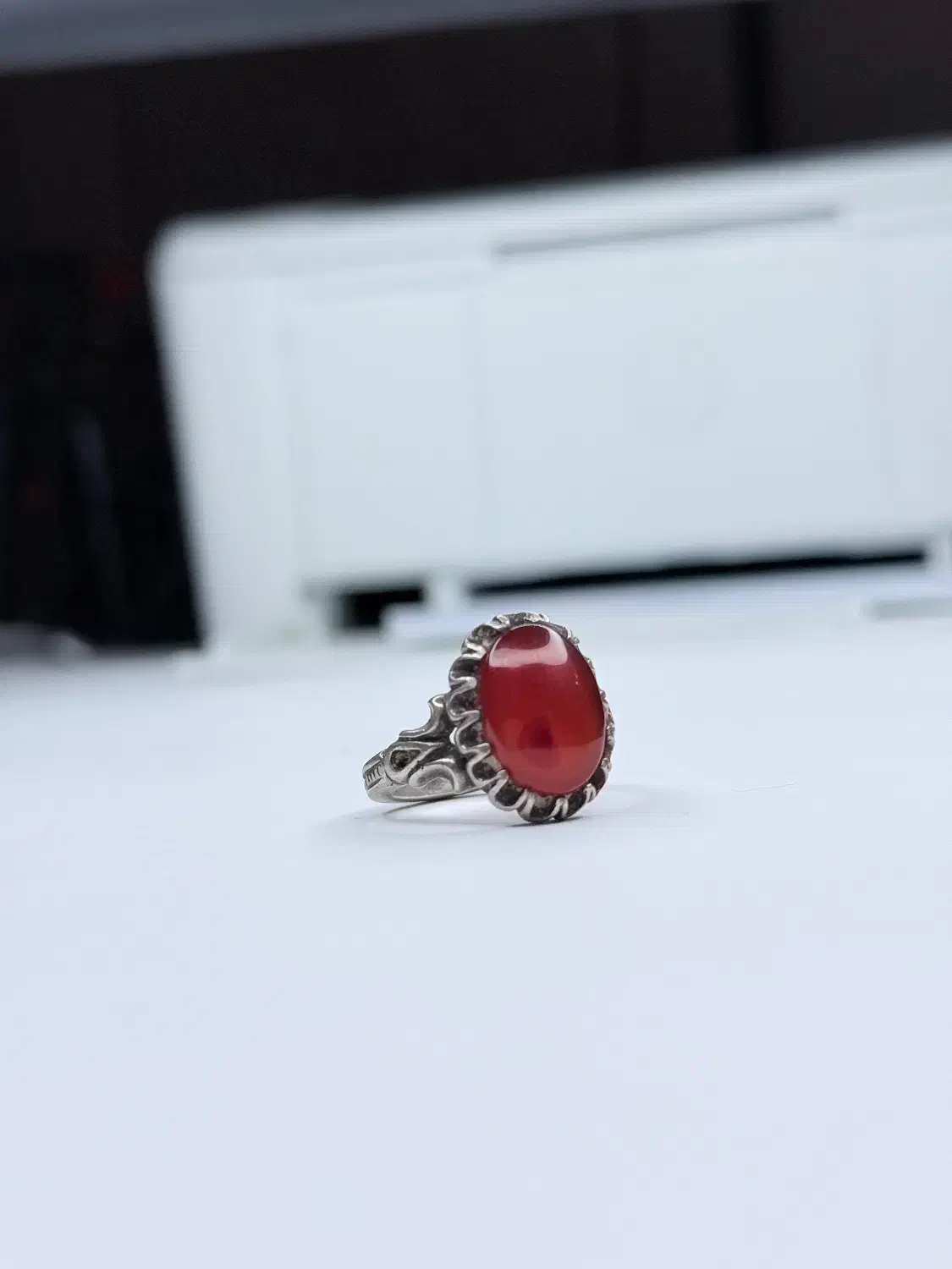 انگشتر مردانه عقیق یمنی لخته دار|کلکسیون اشیاء عتیقه|دماوند, دماوند|دیوار