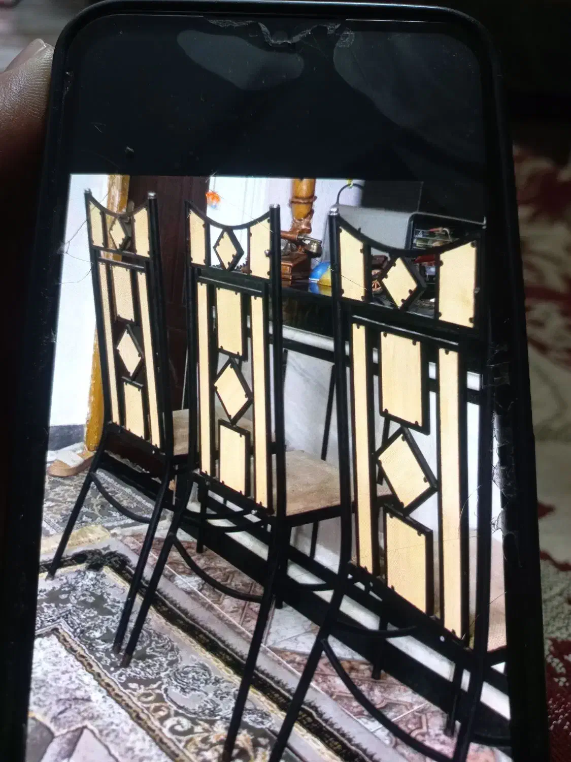 سه صندلی مدرن فلز چوبی|صندلی و نیمکت|قائمشهر, |دیوار