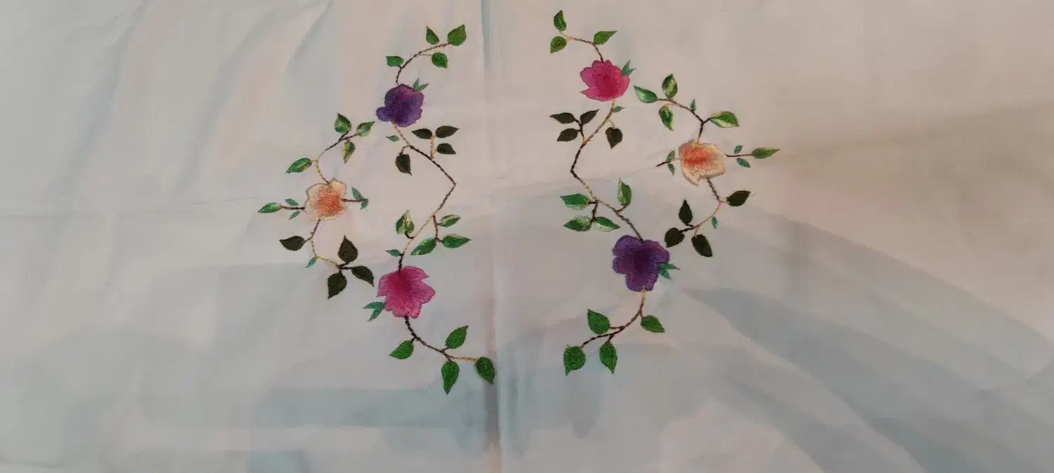 روبالشتی گلدوزی شده اصل قدیمی|رختخواب، بالش، پتو|قم, زنبیل آباد|دیوار