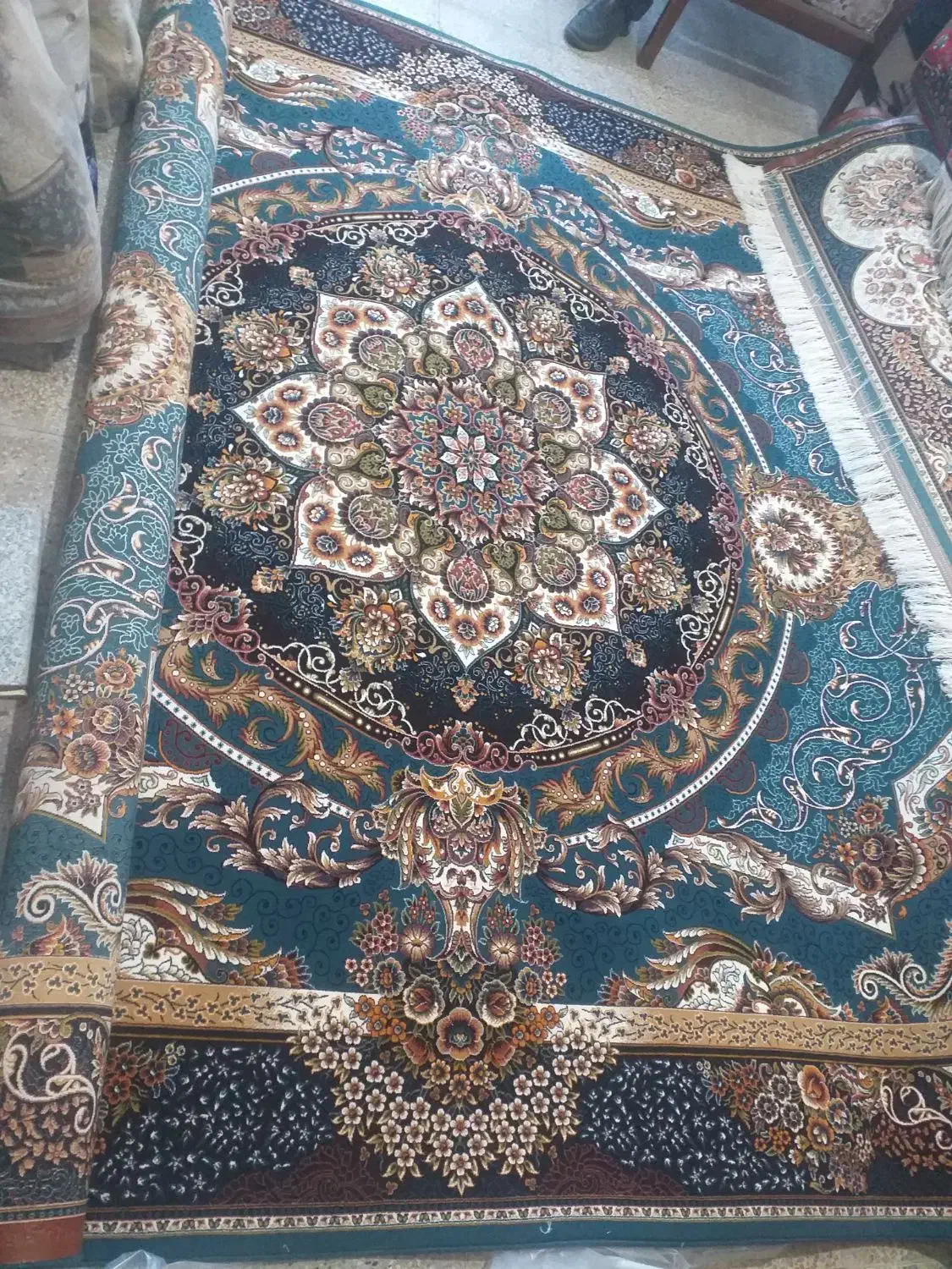 فرش ۹متری۷۰۰شانه آکریلیک اصل کاشان نو(دو تخته تکی)|فرش|اردبیل, |دیوار