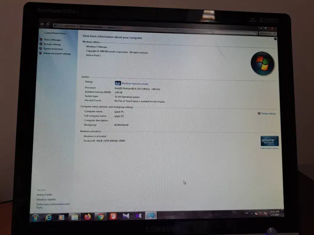 کامپیوتر رو میزی سامسونگ|رایانه رومیزی|مرودشت, کناره|دیوار