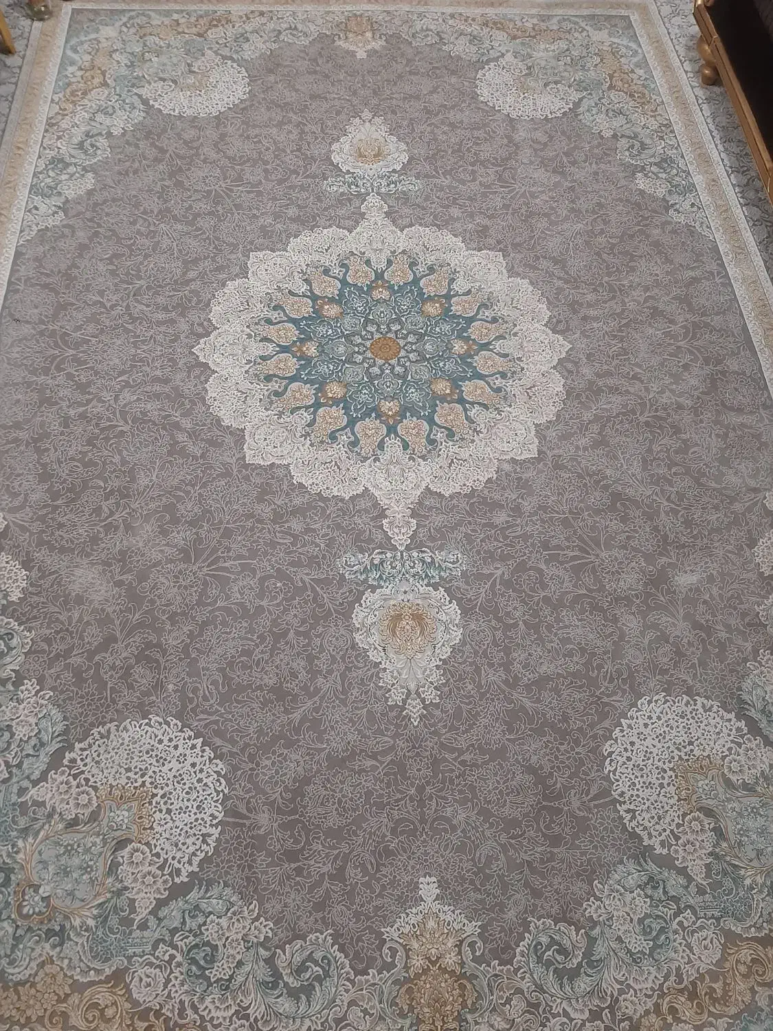 فرش ۹متری کاشان برجسته|فرش|زنجان, |دیوار