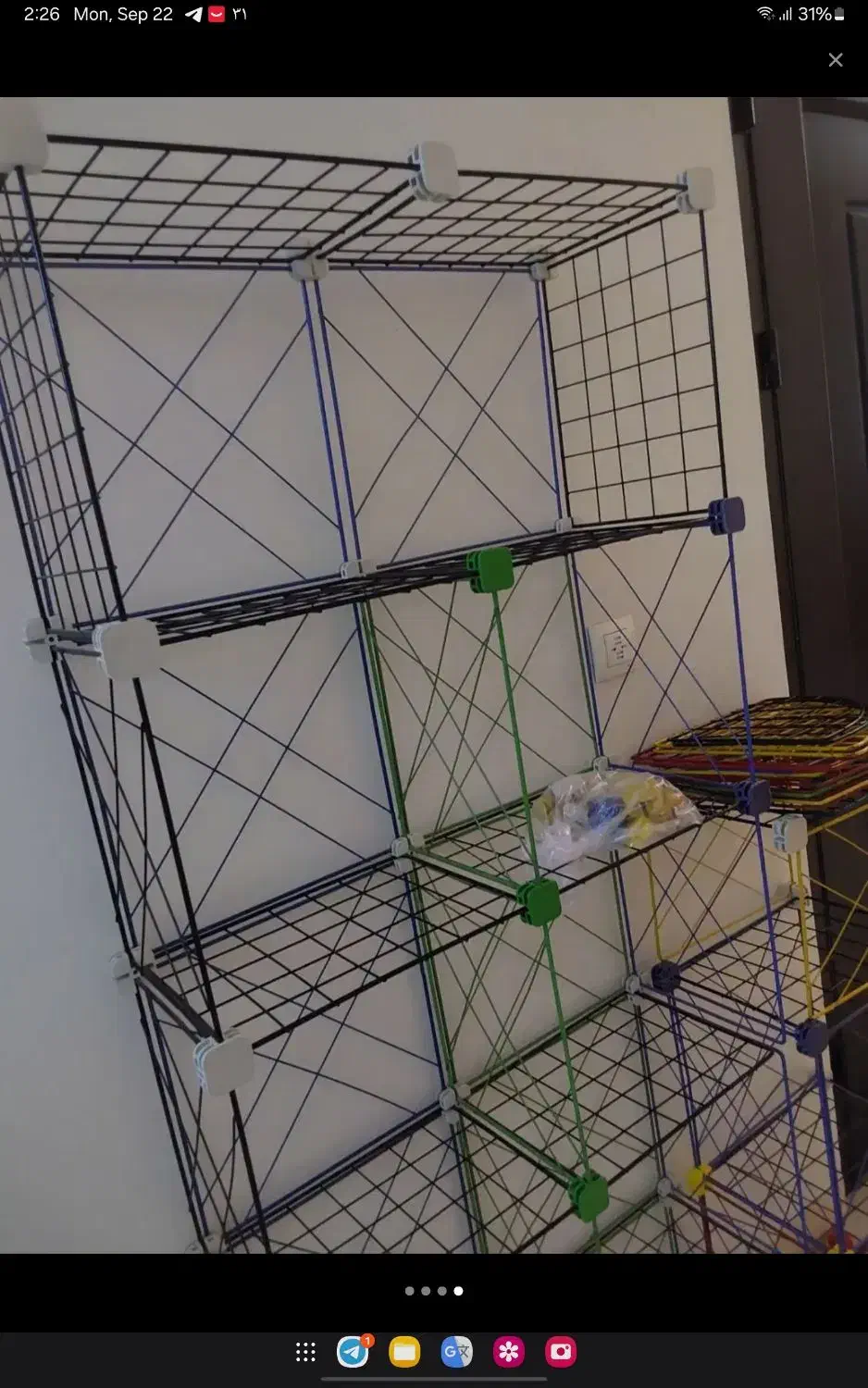 قفسه فلزی رنگی چند منظوره بادوام و محکم|کتابخانه، شلف، قفسه‌های دیواری|کرمانشاه, |دیوار