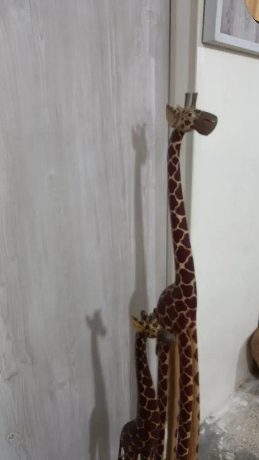 زرافه تزئینی چوبی ۲ عدد|مجسمه، تندیس، ماکت|تهران, سعادت‌آباد|دیوار