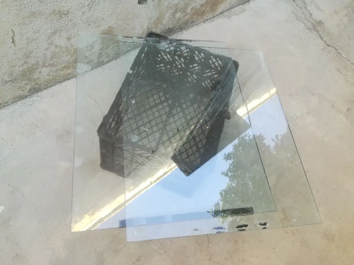 دو تکه شیشه سفید ۷میل ۴۷×۵۷|مصالح و تجهیزات ساختمان|کوهمره, |دیوار